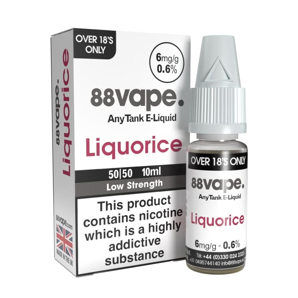 88Vape Liquorice E Liquid 50VG UK AnyTank (10ml) | Vapekit 88Vape Liquorice E Liquid 50VG UK AnyTank (10ml) | Vapekit
