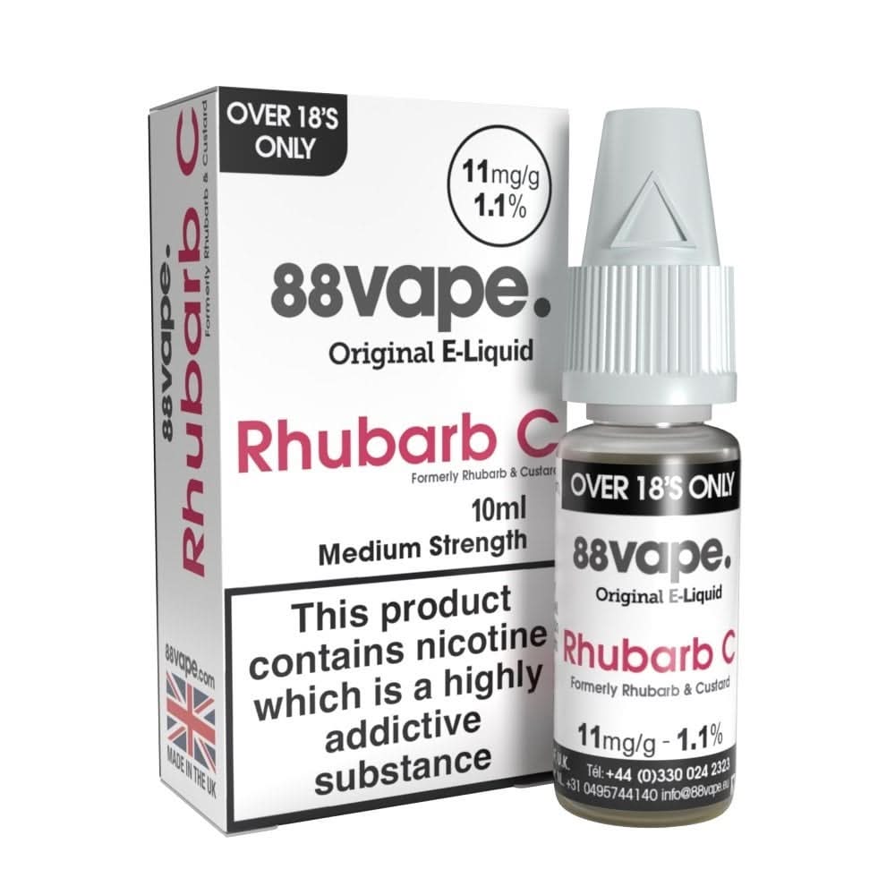 88Vape Rhubarb & Custard E liquid (10ml) only £0.95p