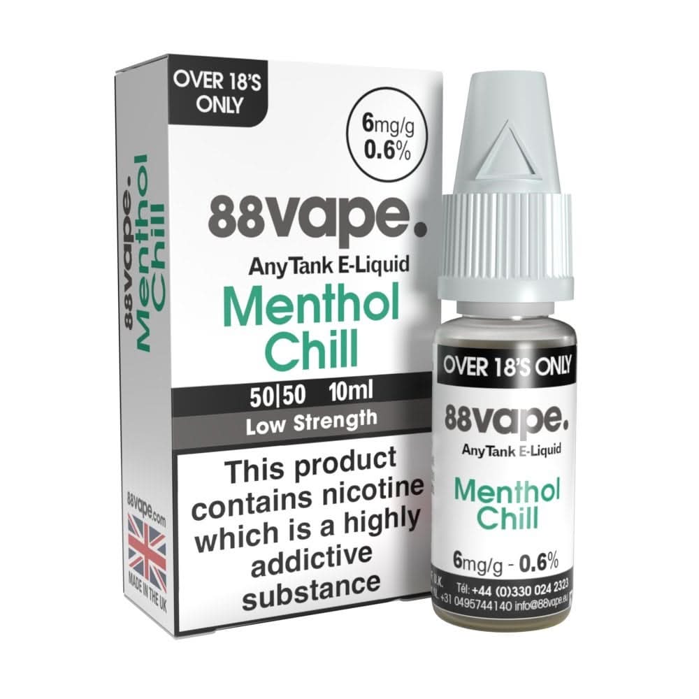 88Vape Menthol Chill E Liquid AnyTank 10ml only 0.95 | Vapekit