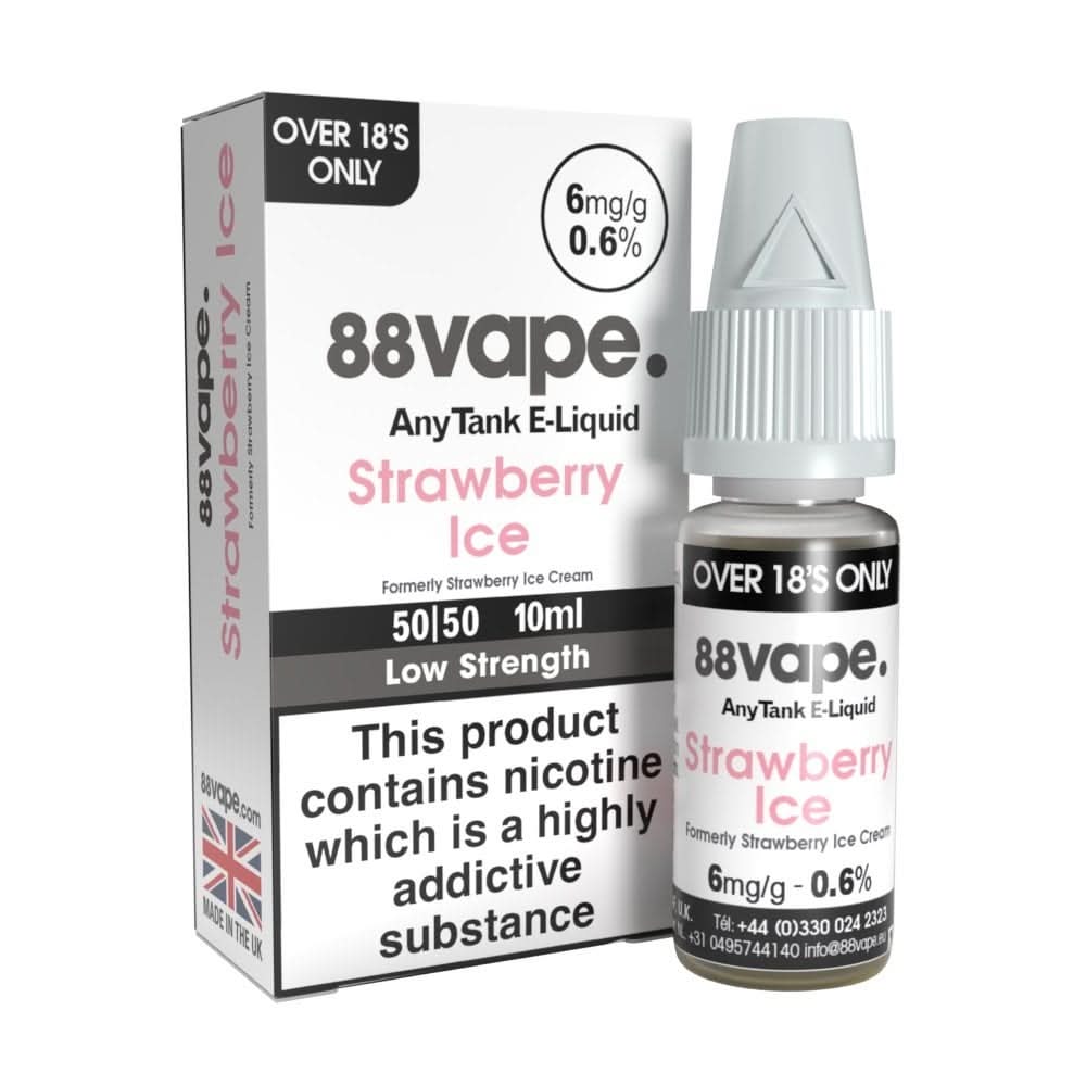 88Vape Strawberry Ice Cream E Liquid AnyTank 10ml