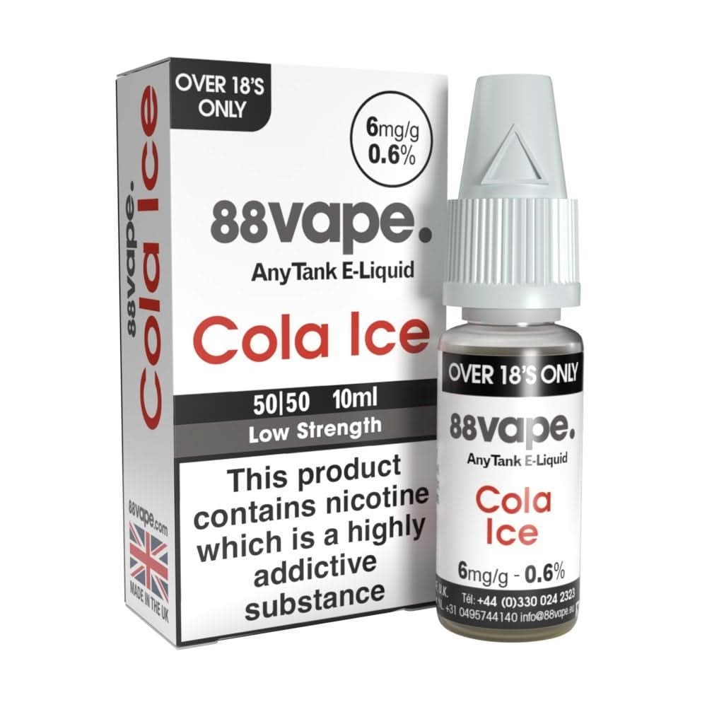 88Vape Cola Ice E Liquid UK AnyTank (10ml) from only 95p | Vapekit 88Vape Cola Ice E Liquid UK AnyTank (10ml) from only 95p | Vapekit