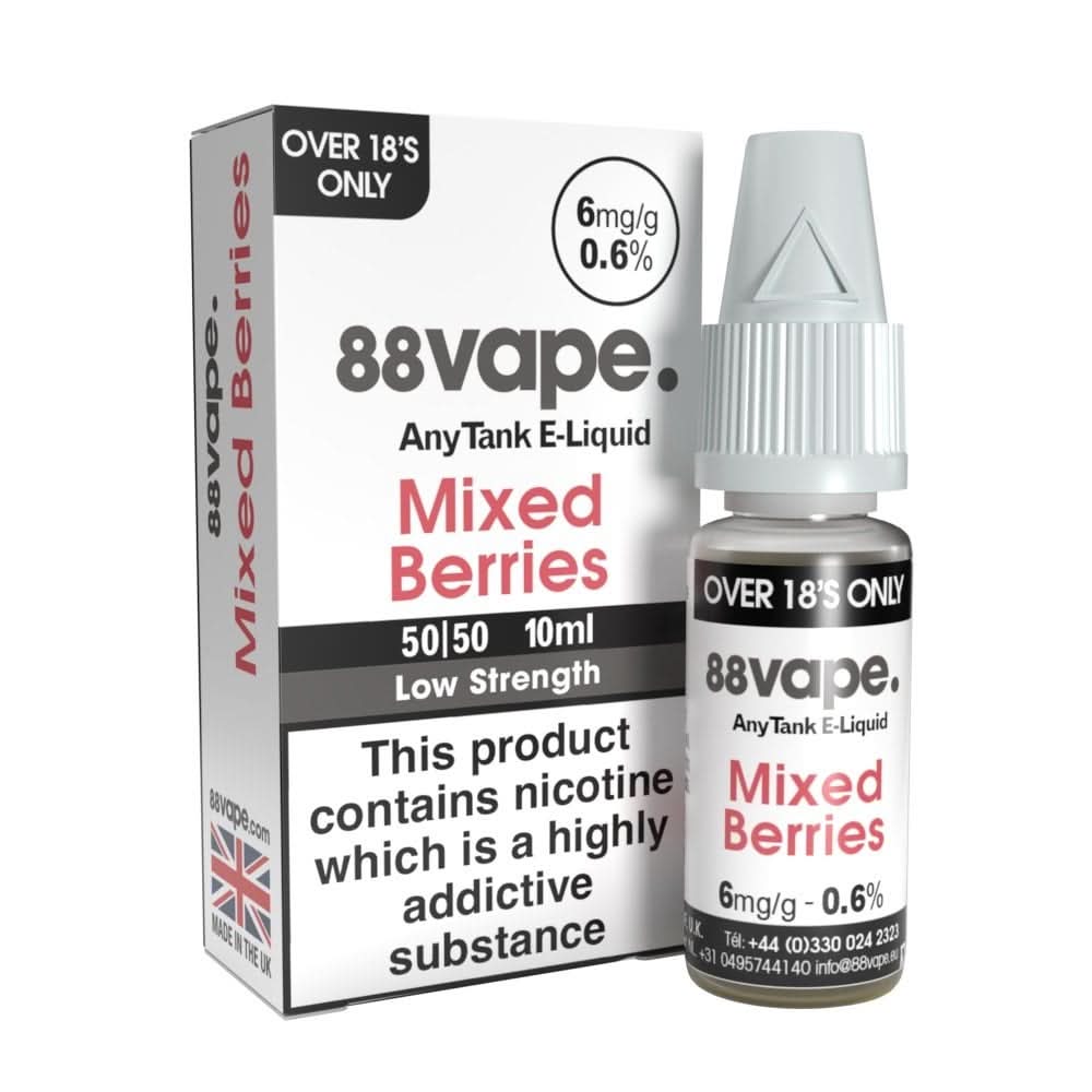 88Vape Mixed Berries E Liquid UK Anytank (10ml)