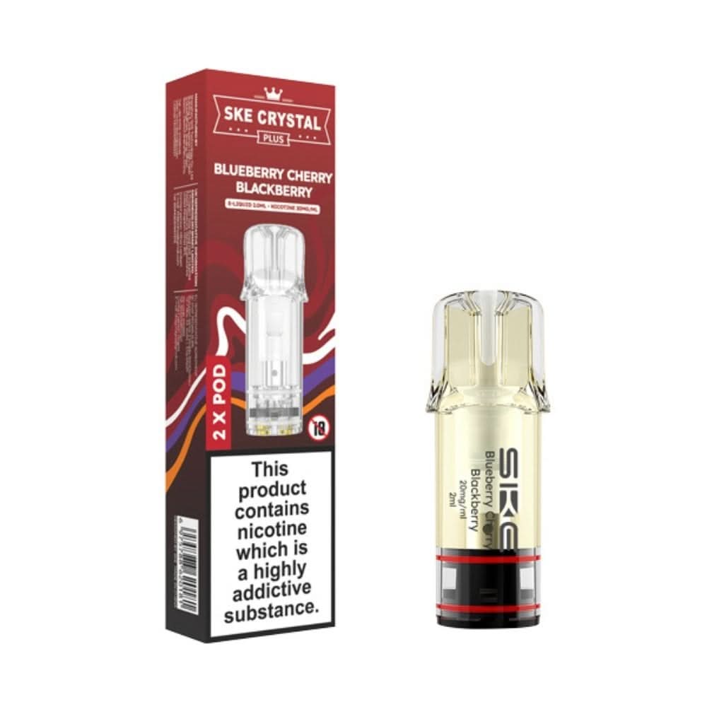 Blueberry Cherry Blackberry Nic Salt E Liquid Pods - Crystal Plus (2 x 2ml) | 20mg