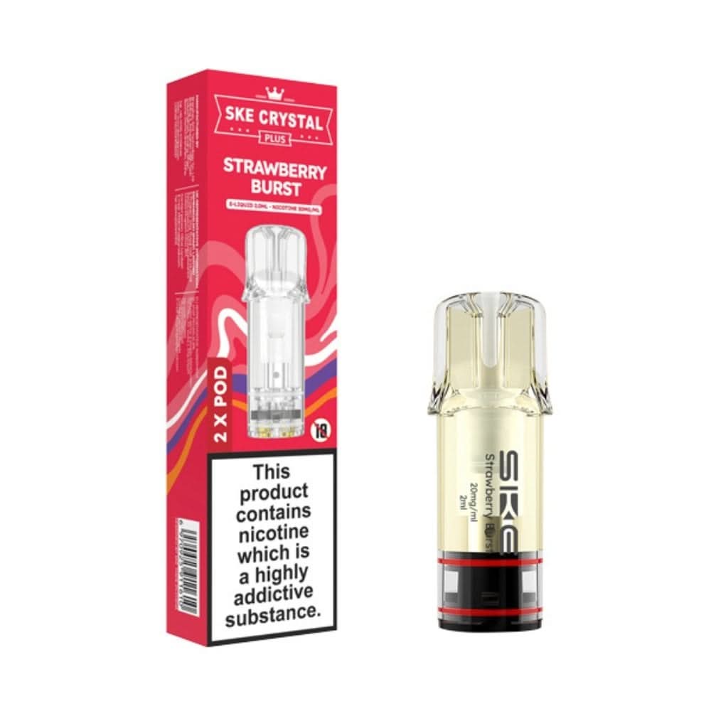 strawberry burst crystal vape SKE Crystal Strawberry Burst E-Liquid Pods (2 x 2ml)