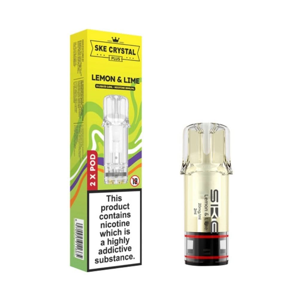 Lemon & Lime Nic Salt E Liquid Pods - Crystal Plus (2 x 2ml) | 20mg