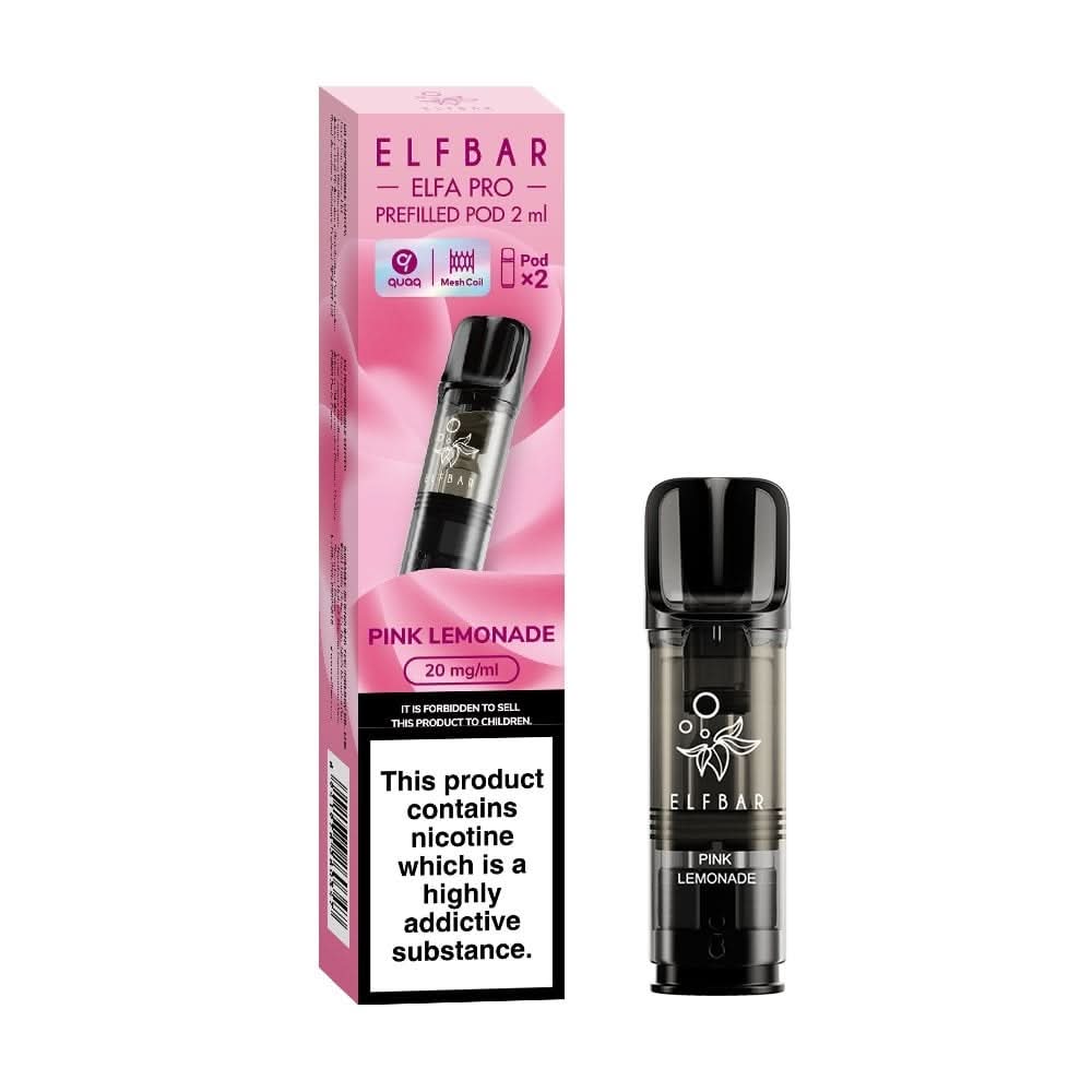 Pink Lemonade Nic Salt E Liquid Pods - Elfa PRO Series (2 x 2ml) | 20mg
