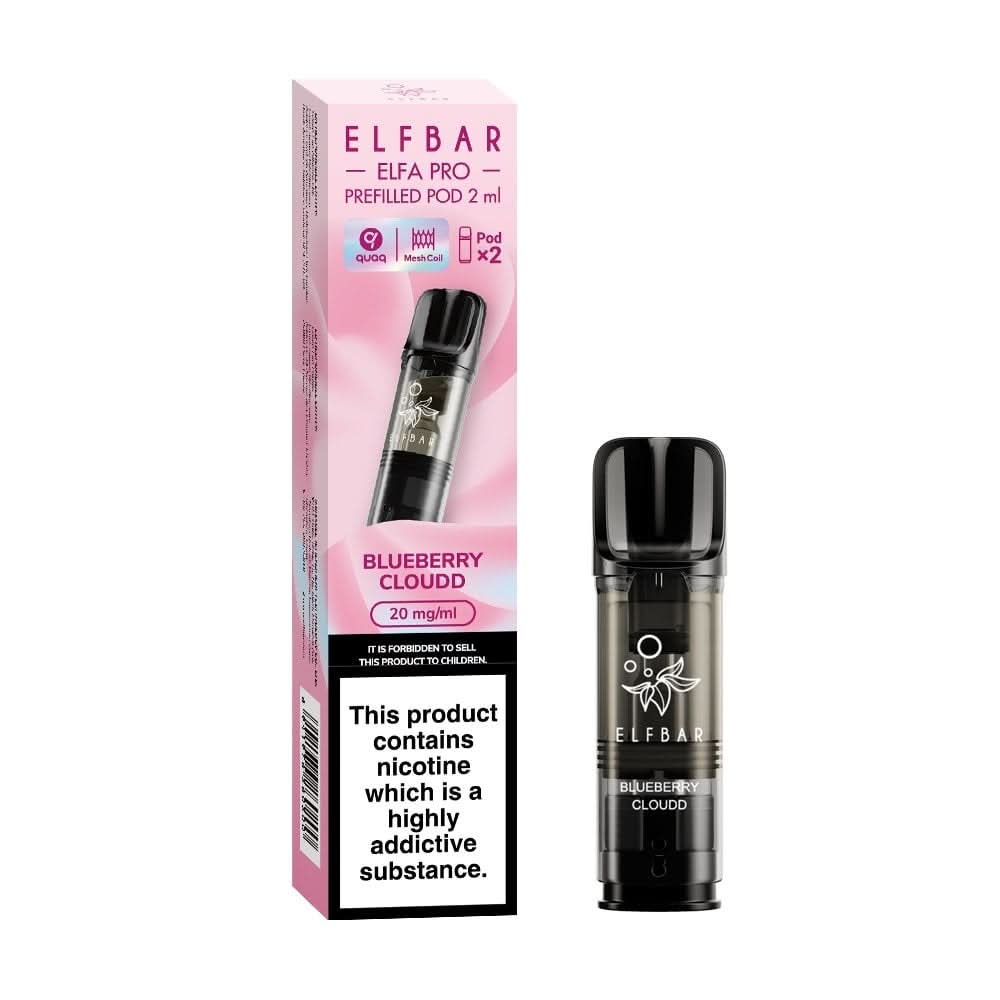 Blueberry Cloudd (Cotton Candy) Nic Salt E Liquid Pods - Elfa PRO Series (2 x 2ml) | 20mg