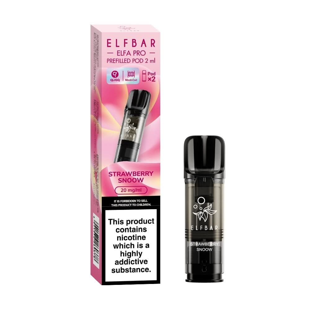 Strawberry Snoow (Strawberry Ice Cream) Nic Salt E Liquid Pods - Elfa PRO Series (2 x 2ml) | 20mg