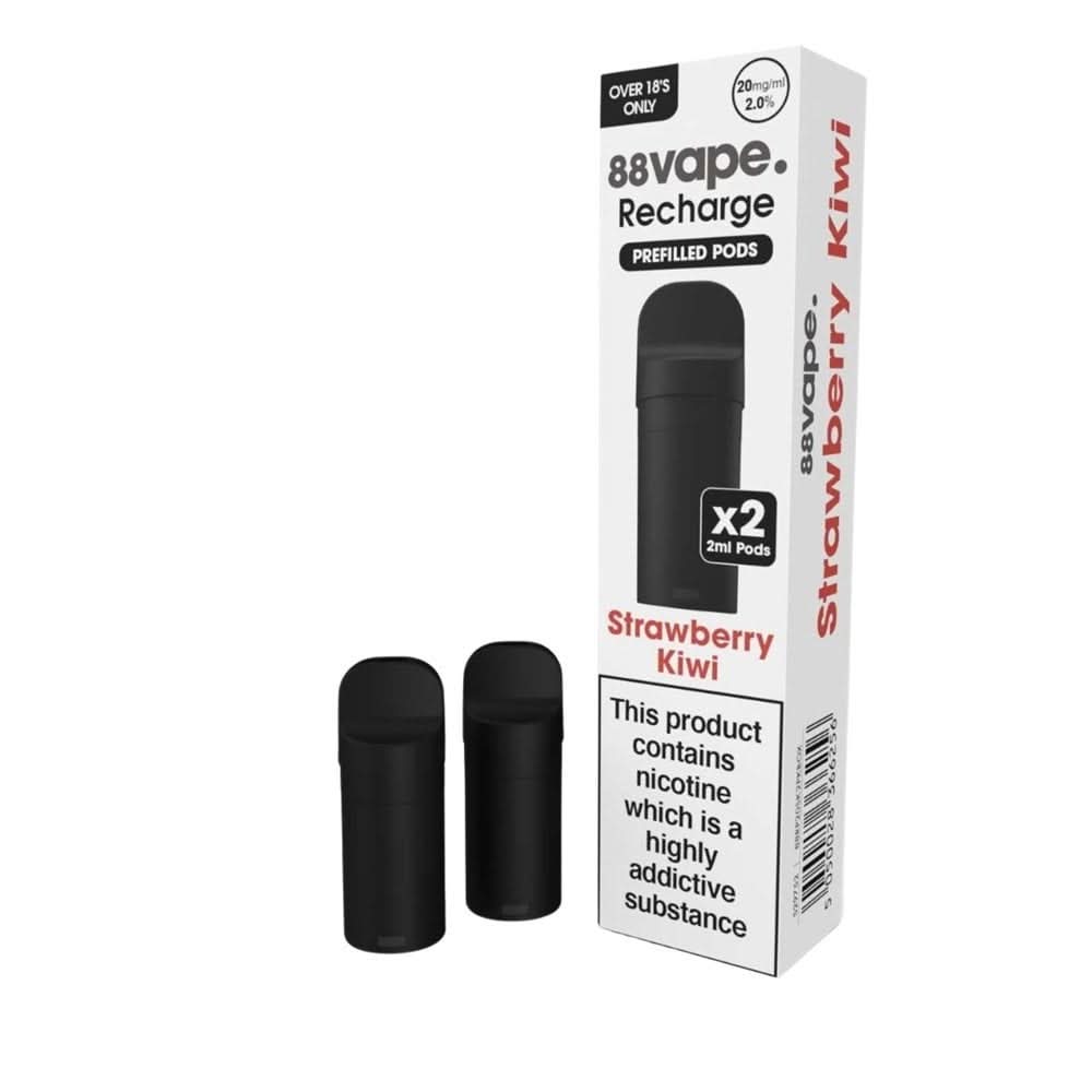 Strawberry Kiwi Nic Salt Vape Pods - Recharge Series (2 x 2ml) | 20mg