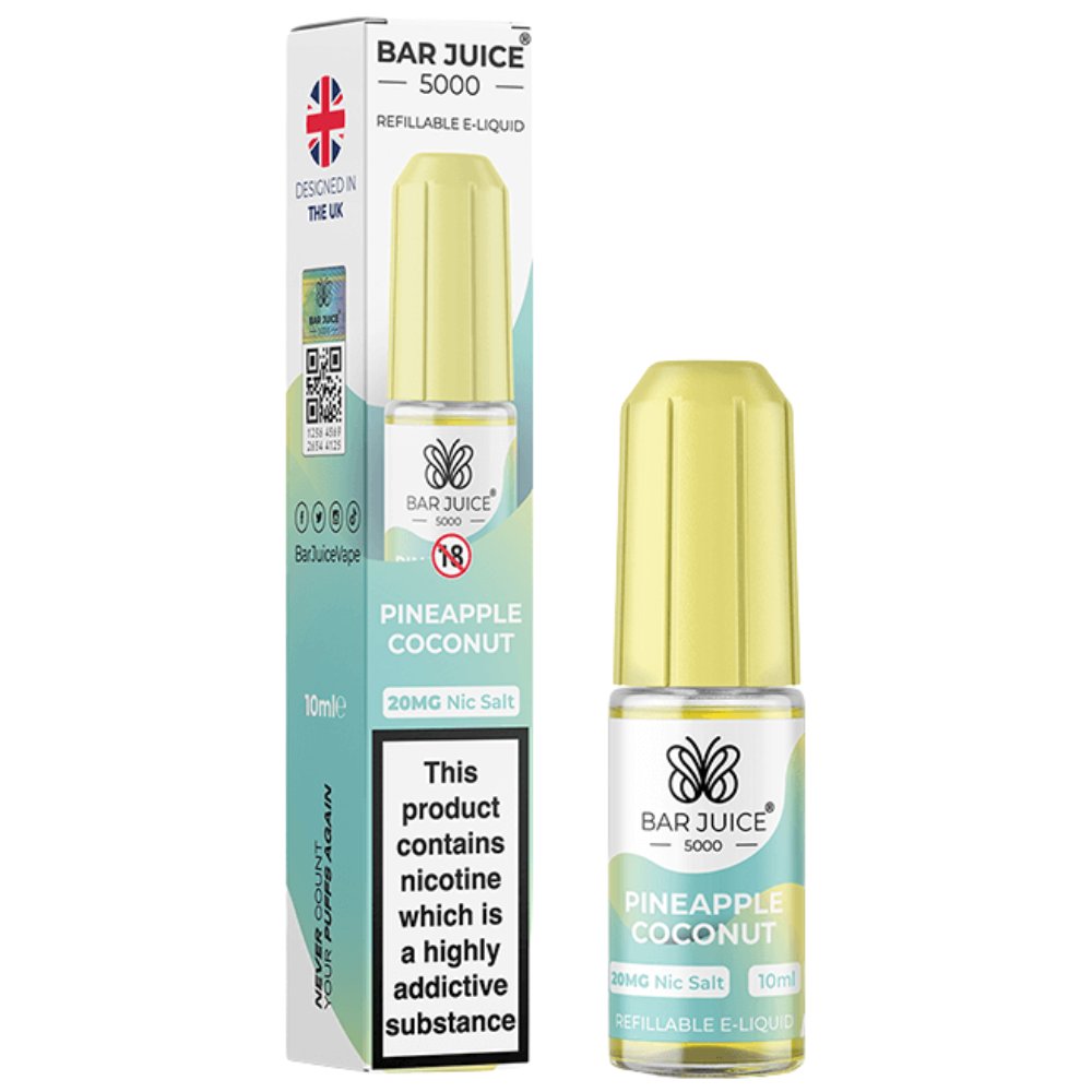 Pineapple Coconut Nic Salt E-Liquid by Bar Juice 5000 (10ml)