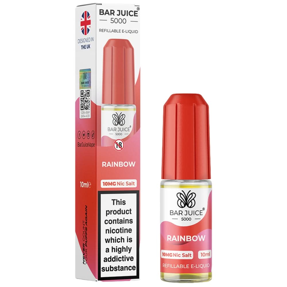 Rainbow Nic Salt E-Liquid by Bar Juice 5000 (10ml)
