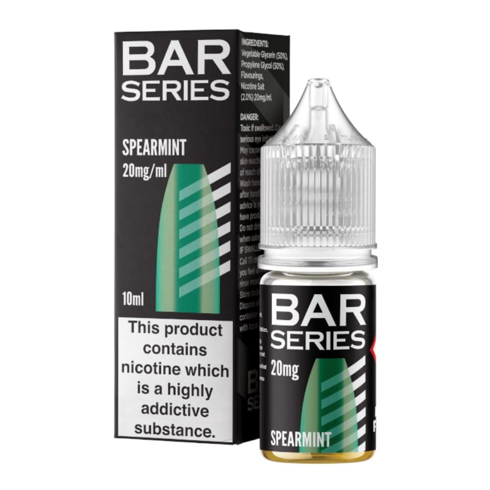 Spearmint Nic Salt E-Liquid by Bar Series (10ml)