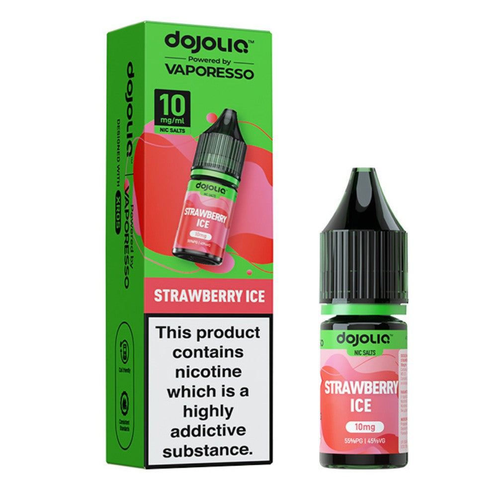 Strawberry Ice Nic Salt E-Liquid 10ml by Dojoliq