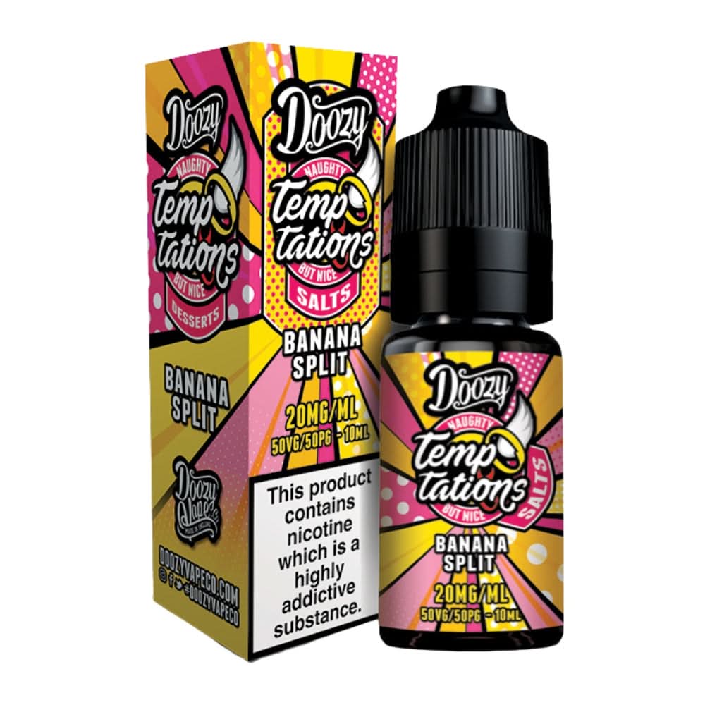 Banana Split Nic Salt E-Liquid Temptations Series by Doozy Vape Co (10ml)