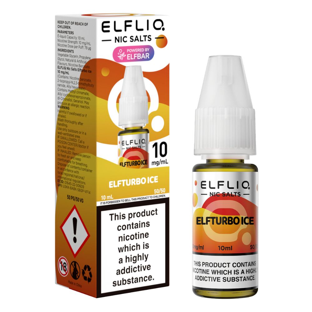 Elfturbo Ice Nic Salt E-Liquid by Elf Bar Elfliq (10ml)
