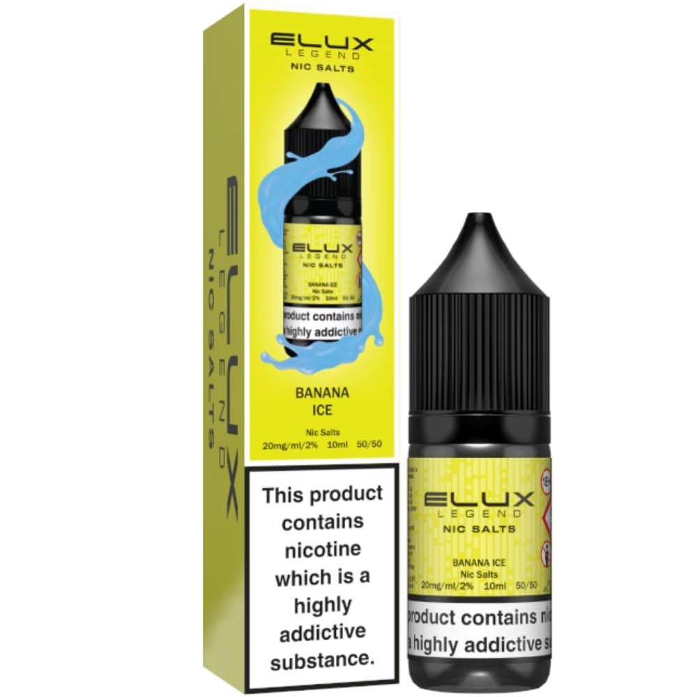 Banana Ice Nic Salt E-Liquid Legend Series by ELUX (10ml)