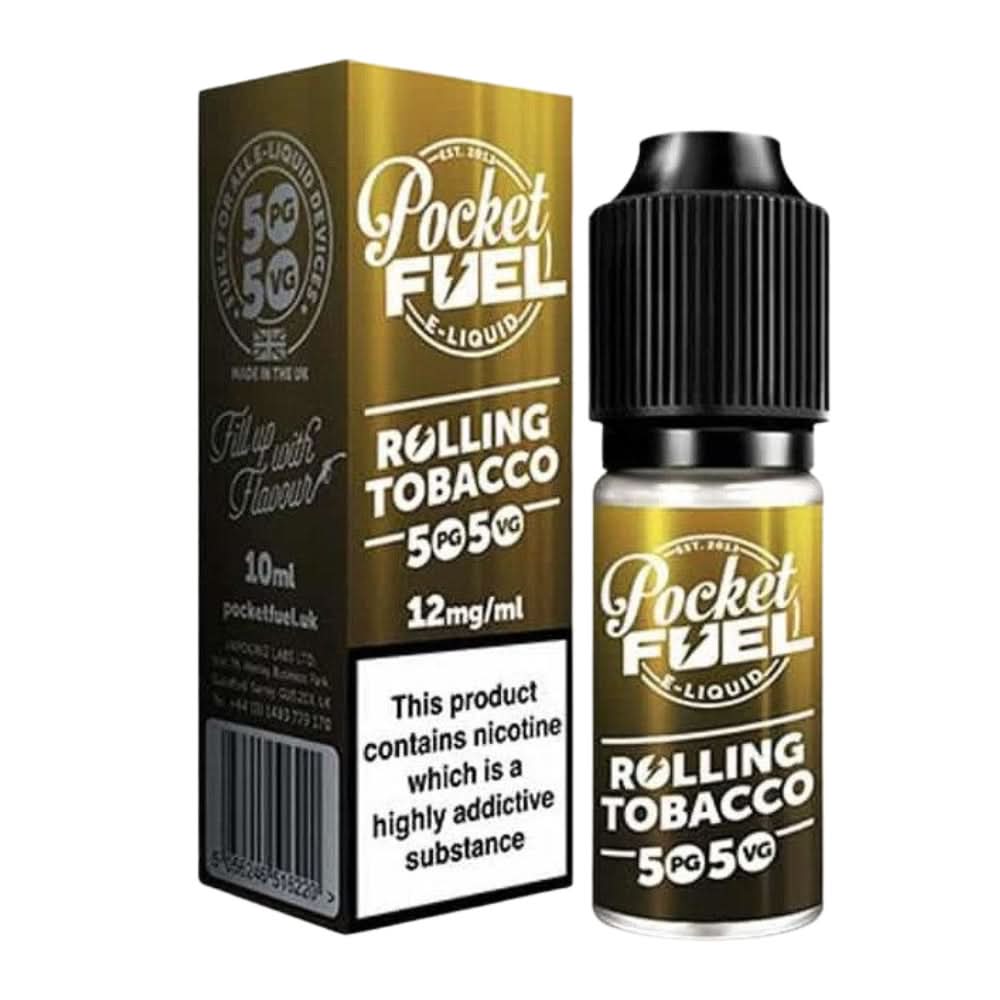 Rolling Tobacco 50/50 E-Liquid by Pocket Fuel (10ml)