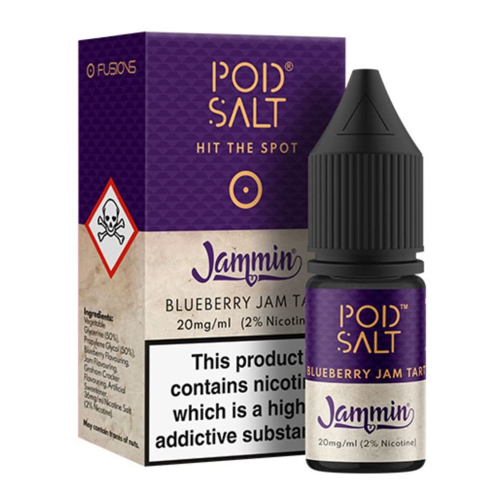 Blueberry Jam Tart Nic Salt E-Liquid Fusion Series by Pod Salt (10ml)
