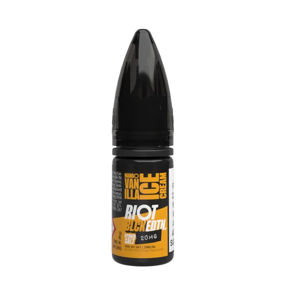 Mango Vanilla Ice Cream E-Liquid Black Edition by Riot Squad (10ml)