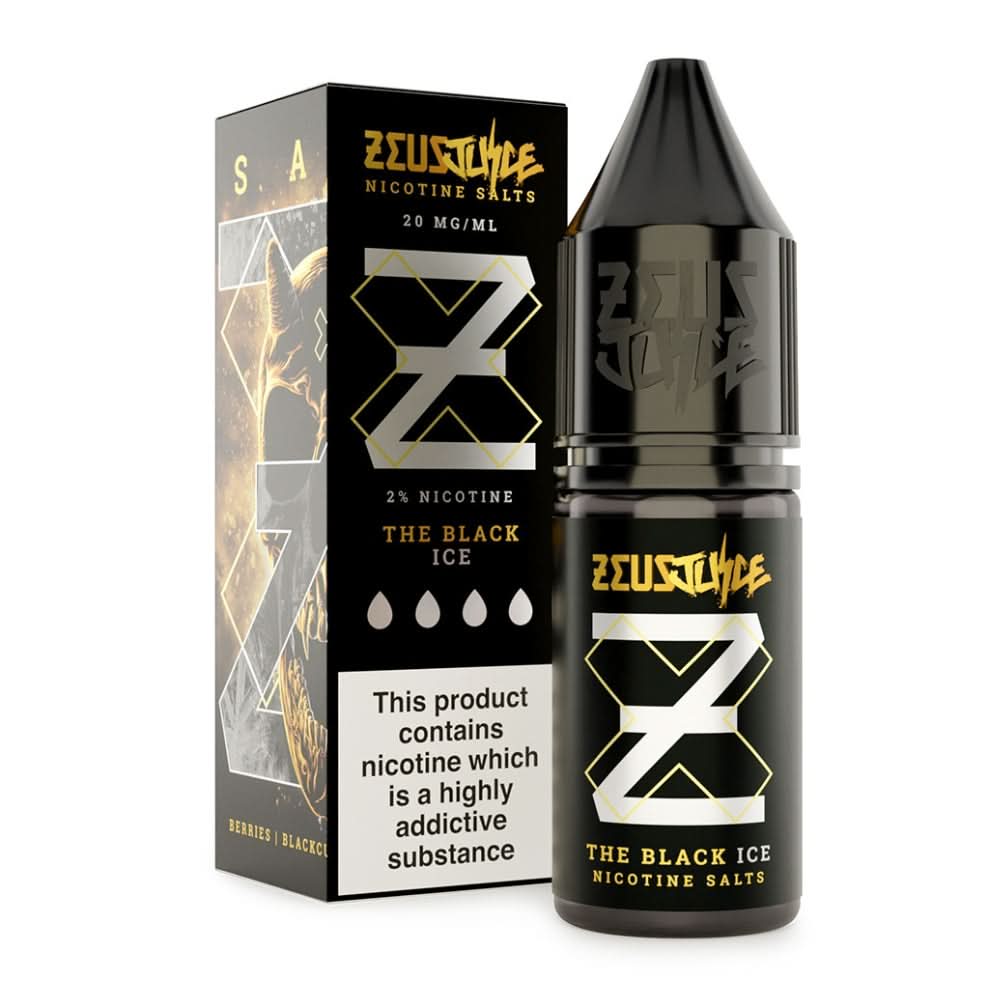The Black Ice Nic Salt E-Liquid by Zeus Juice (10ml)
