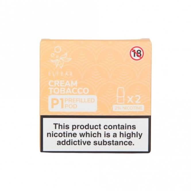 Elf Bar Cream Tobacco Mate P1 Nic Salt E Liquid Pods 2 x 2ml from £4.99 –  Vapekit