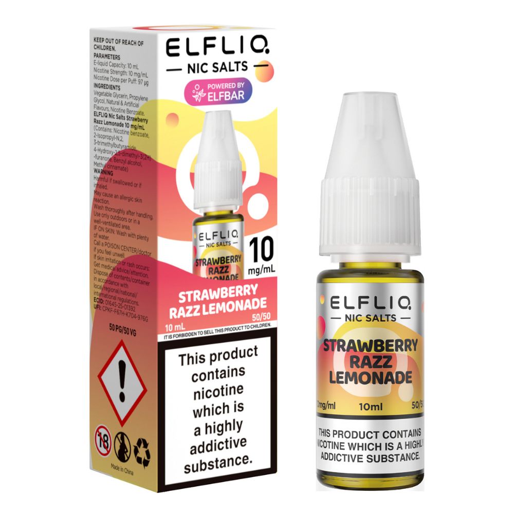 Strawberry Razz Lemonade Nic Salt E-Liquid 10ml by Elf Bar Elfliq