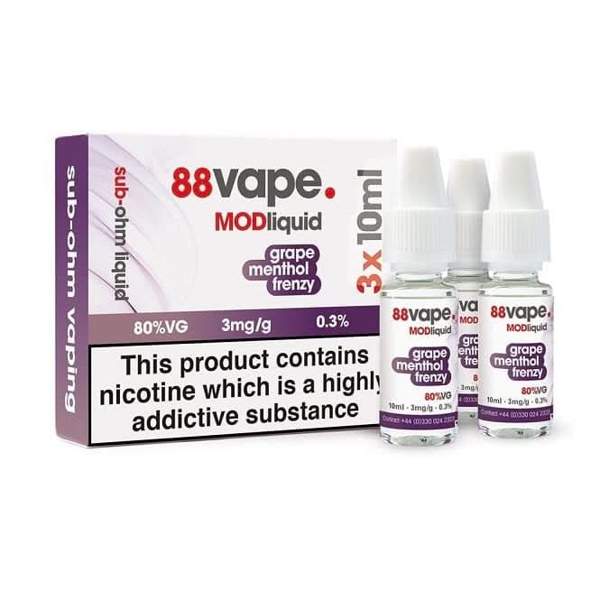 88Vape Grape Menthol Frenzy MOD E Liquid UK 80VG - Vapekit.co.k 88Vape Grape Menthol Frenzy MOD E Liquid UK 80VG - Vapekit.co.k