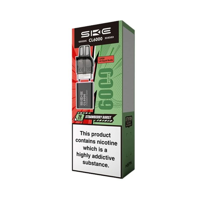 Strawberry Burst CL6000 Prefilled Pods by SKE Crystal (2ml + 10ml)