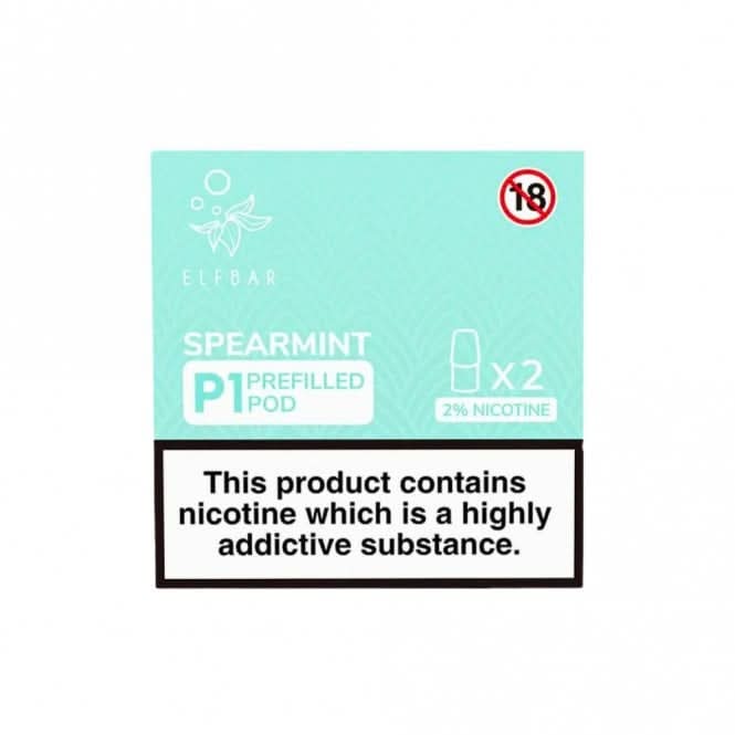 Spearmint Mate P1 Prefilled Pods by Elf Bar (2 x 2ml)