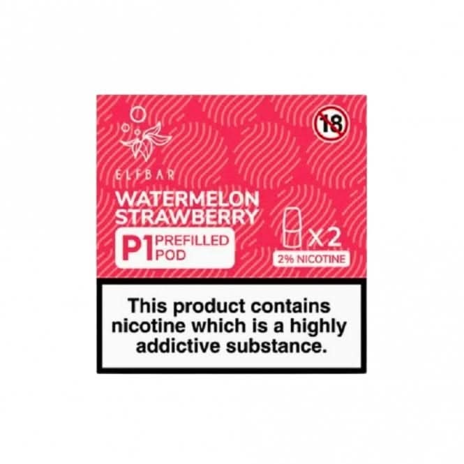 Watermelon Strawberry Mate P1 Prefilled Pods by Elf Bar (2 x 2ml)
