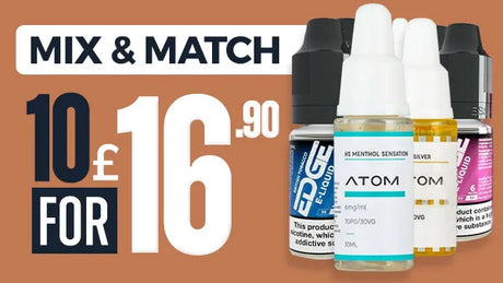 Mix & Match or Multi-Buy 10 E-Liquids for £16.90