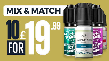 Mix & Match or Multi-Buy 10 E-Liquids for £19.99