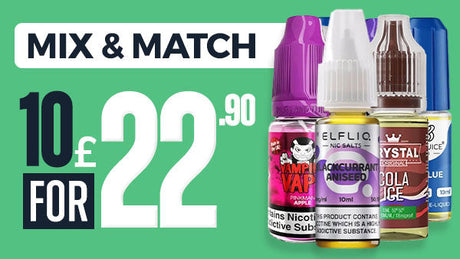 Mix & Match or Multi-Buy 10 E-Liquids for £22.90