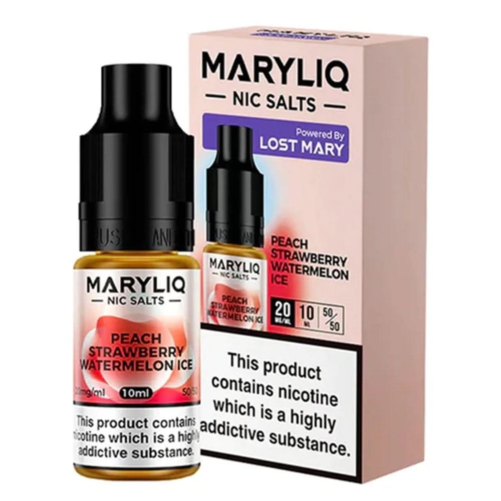 Peach Strawberry Watermelon Ice E Liquid - Lost Mary Maryliq Series (10ml) | 20mg