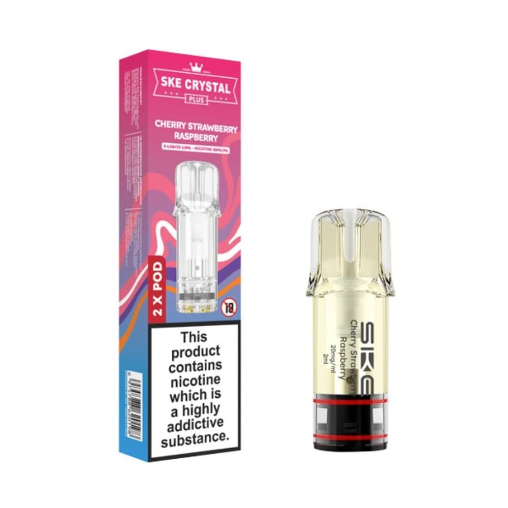 Cherry Strawberry Raspberry Nic Salt E Liquid Pods - Crystal Plus (2 x 2ml) | 20mg