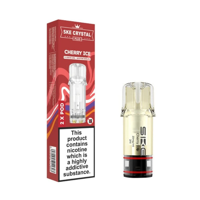 Cherry Ice Nic Salt E Liquid Pods - Crystal Plus (2 x 2ml) | 20mg