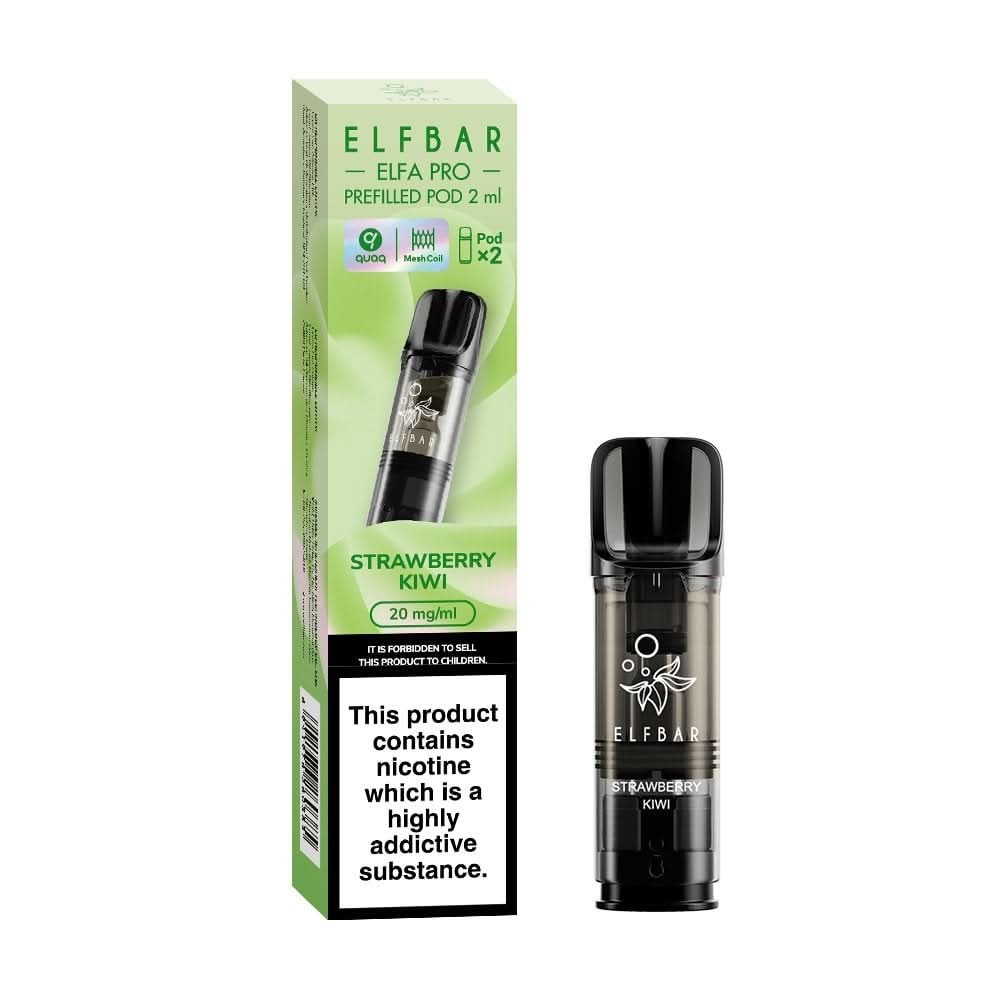 Strawberry Kiwi Nic Salt E Liquid Pods - Elfa PRO Series (2 x 2ml) | 20mg