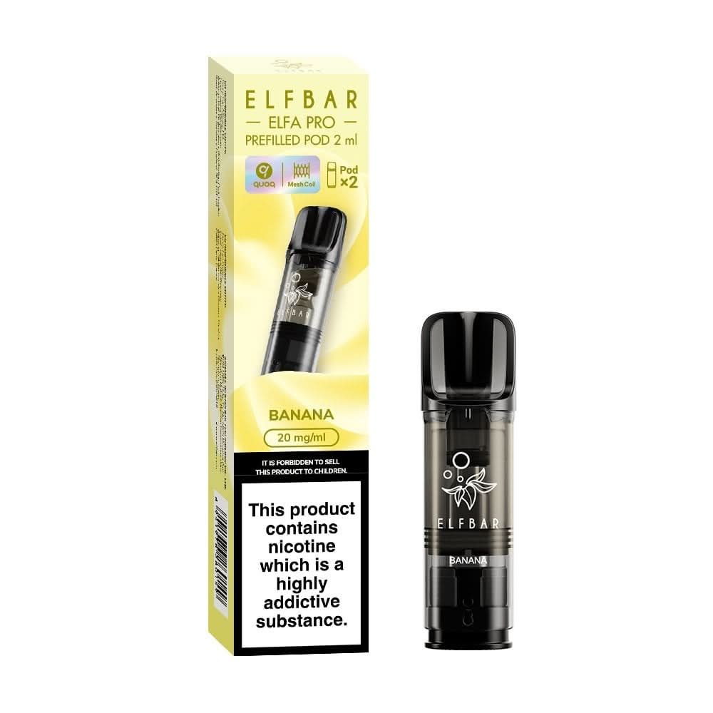 Banana Nic Salt E Liquid Pods - Elfa PRO Series (2 x 2ml) | 20mg