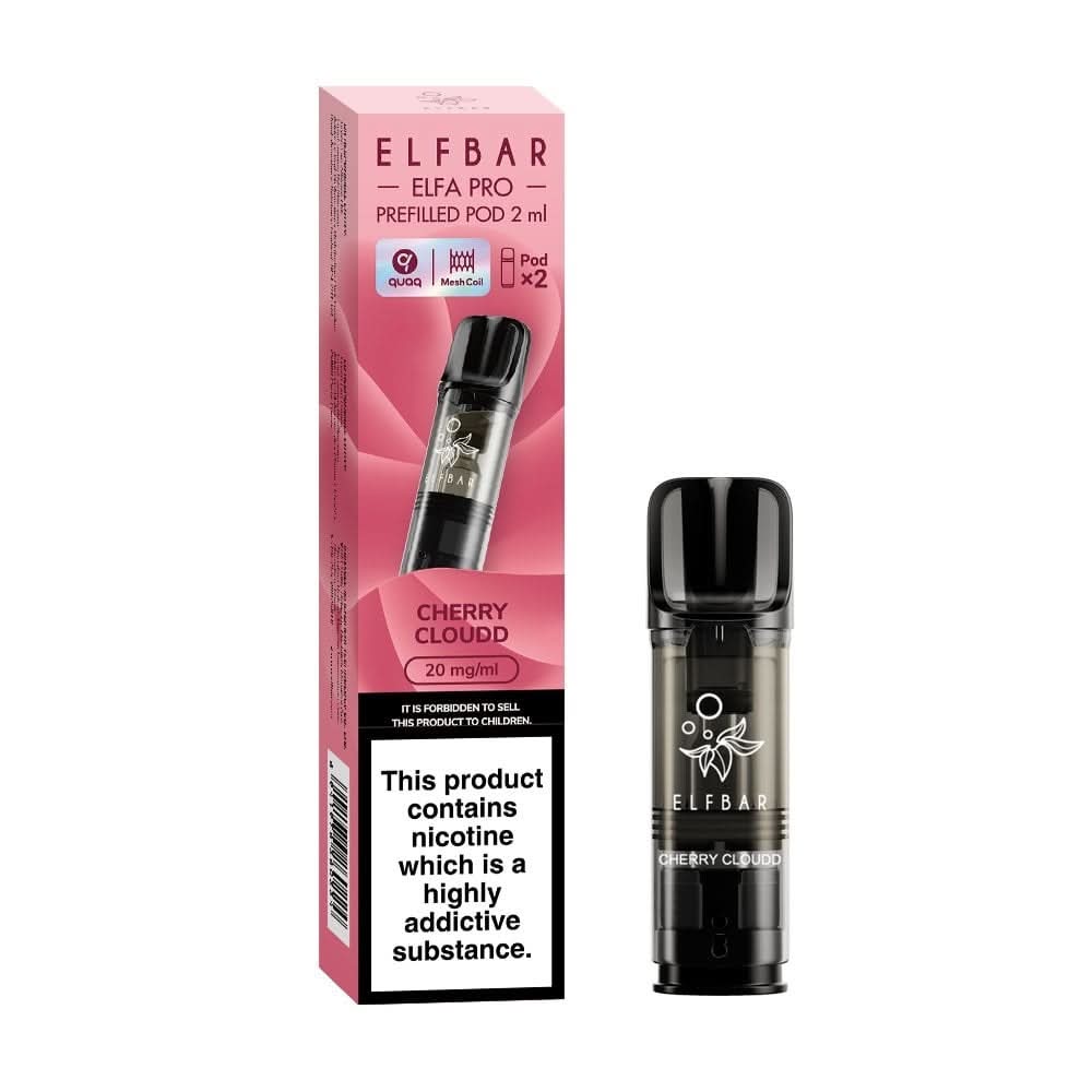 Cherry Cloudd (Cherry Candy) Nic Salt E Liquid Pods - Elfa PRO Series (2 x 2ml) | 20mg