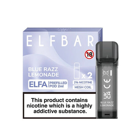 Blue Razz Lemonade Nic Salt E Liquid Pods - Elfa Series (2 x 2ml) | 20mg