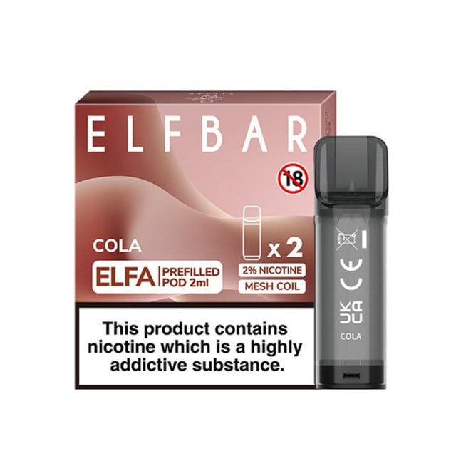 Cola Nic Salt E Liquid Pods - Elfa Series (2 x 2ml) | 20mg