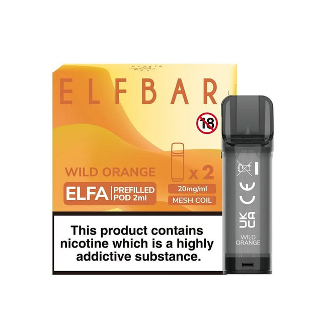 Wild Orange Nic Salt E Liquid Pods - Elfa Series (2 x 2ml) | 20mg