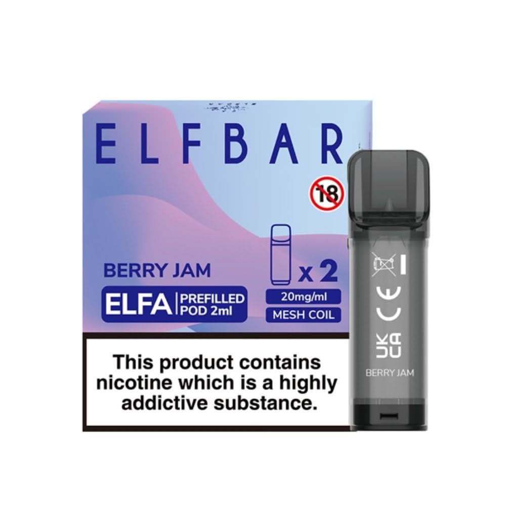 Berry Jam Nic Salt E Liquid Pods - Elfa Series (2 x 2ml) | 20mg