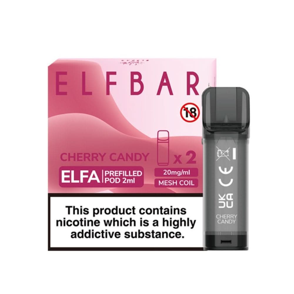 Cherry Candy Nic Salt E Liquid Pods - Elfa Series (2 x 2ml) | 20mg