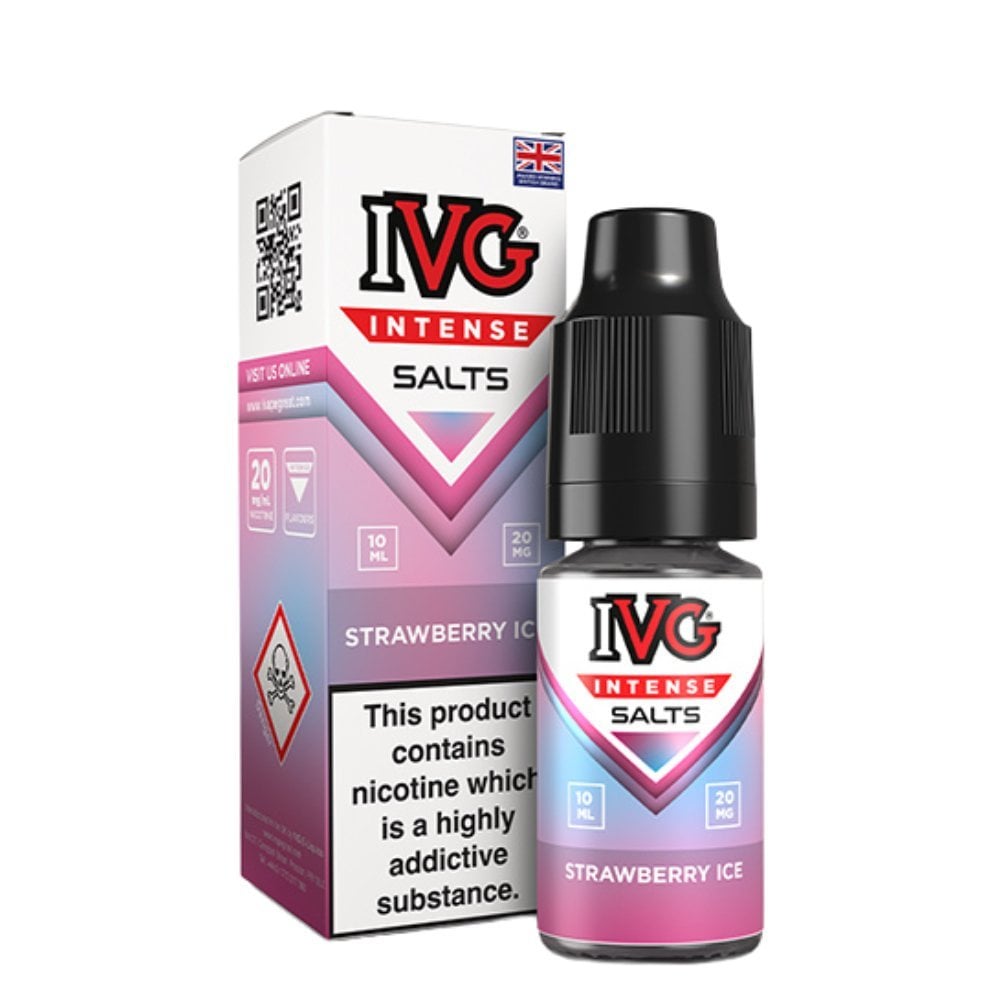 Strawberry Ice Nic Salts E-Liquid Intense Salts Series by IVG (10ml)