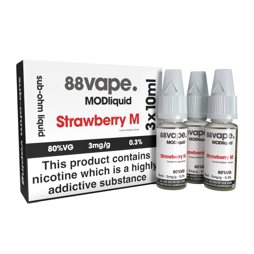 Strawberry M MOD E-Liquid by 88vape (3 x 10ml)