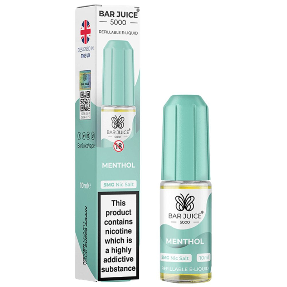 Menthol Nic Salt E-Liquid by Bar Juice 5000 (10ml)