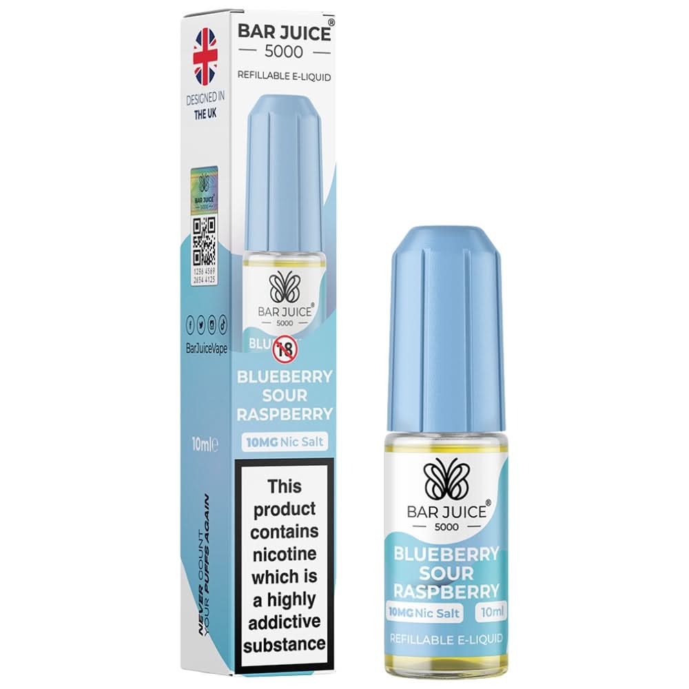Blueberry Sour Raspberry Nic Salt E-Liquid by Bar Juice 5000 (10ml)