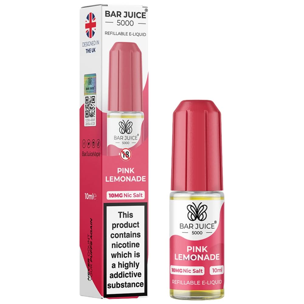 Pink Lemonade Nic Salt E-Liquid by Bar Juice 5000 (10ml)