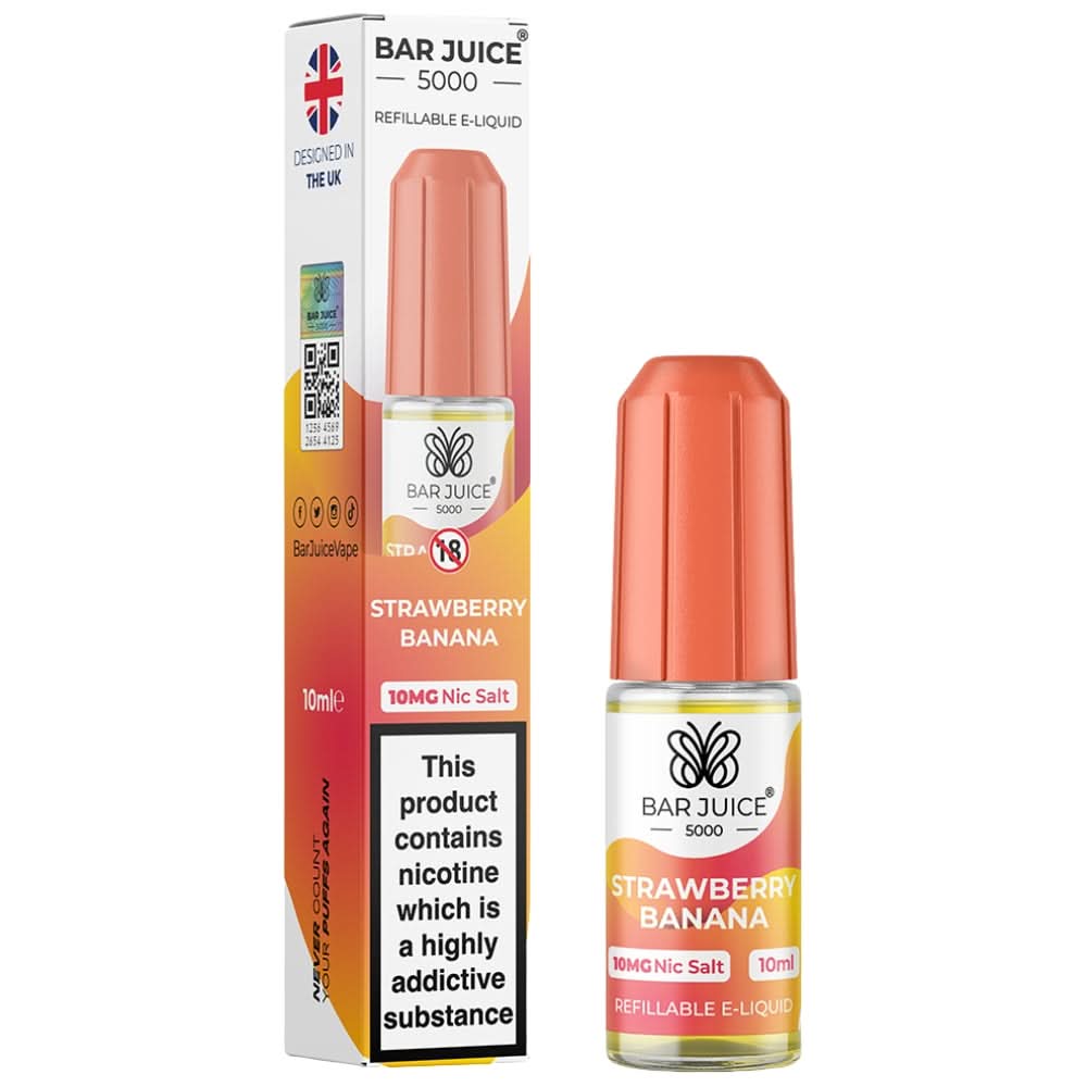 Strawberry Banana Nic Salt E-Liquid by Bar Juice 5000 (10ml)